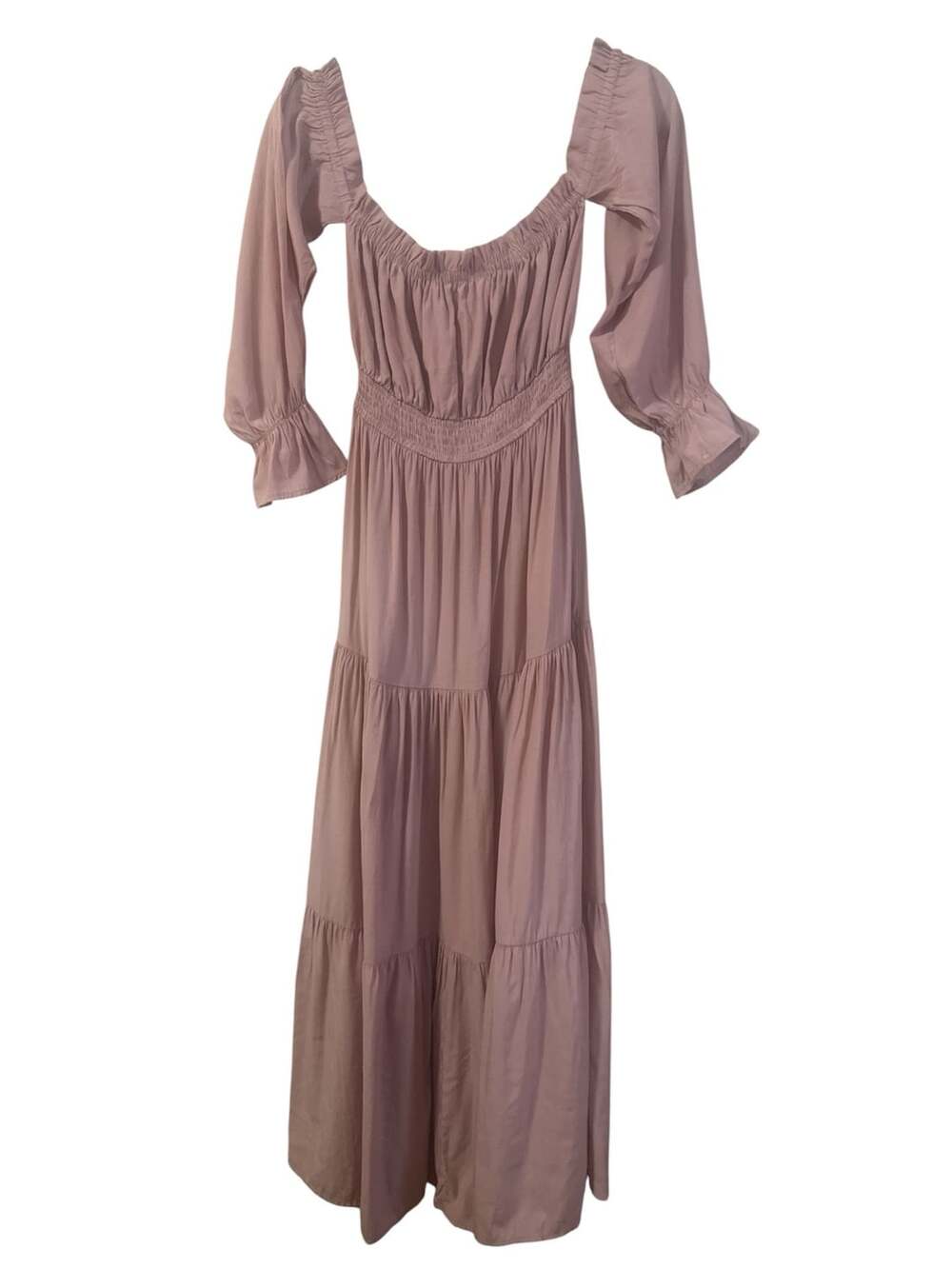 Renaissance Maxi dress, A-line, tiered skirt, cottagecore boho Lavender-mauve